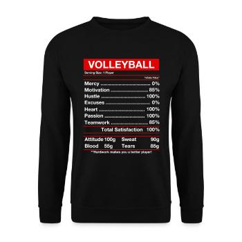 Volleyball Volleyball Beach Volleyball Cadeau - Sweat-shirt Unisexe - noir - Devant - Alina (178cm) & Michal (187cm)