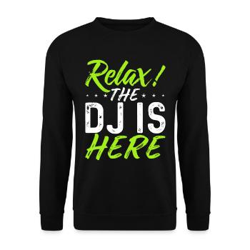 DJ Music Techno Dance Party Cadeau - Sweat-shirt Unisexe - noir - Devant - Alina (178cm) & Michal (187cm)