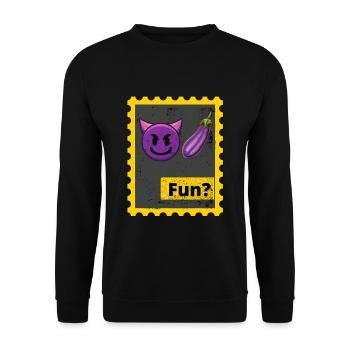 Schwuler Humor - Unisex Pullover - Schwarz - Vorne - Alina (178cm) & Michal (187cm)