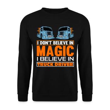 Truck Driver Slogan- Truck Driver Gifts Tshirt - Unisex Sweatshirt - black - Front - Alina (178cm) & Michal (187cm)