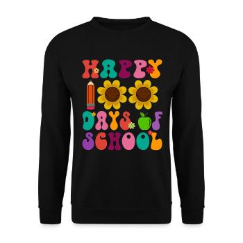 100th School Day - Unisex Sweatshirt - black - Front - Alina (178cm) & Michal (187cm)