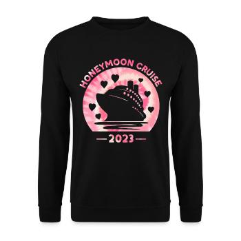 Croisière lune de miel 2023 Tie Dye Print Voyage en famille - Sweat-shirt Unisexe - noir - Devant - Alina (178cm) & Michal (187cm)