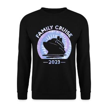 Family Cruise 2023 Tie Dye Print Family Travel - Unisex Sweatshirt - black - Front - Alina (178cm) & Michal (187cm)