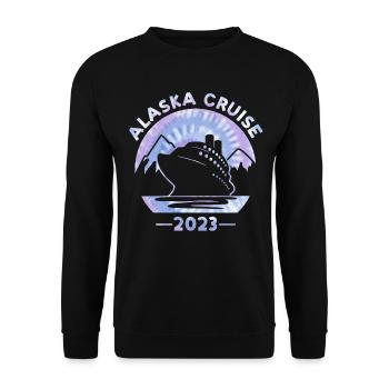 Alaska Cruise 2023 Tie Dye Print Voyage en famille - Sweat-shirt Unisexe - noir - Devant - Alina (178cm) & Michal (187cm)