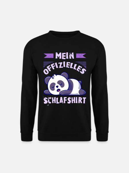 Mein Offizielles Schlafshirt, Pyjama Shirt, Panda - Unisex Pullover - Schwarz
