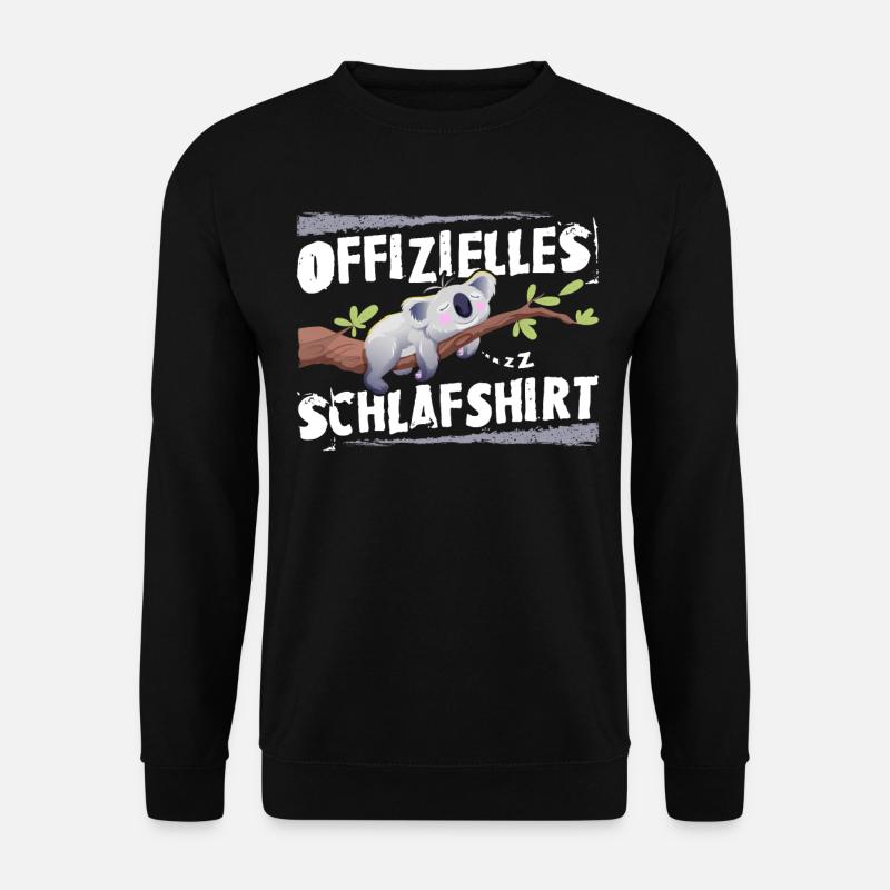 Offizielles Schlafshirt, schlafender Koala - Unisex Pullover - Schwarz