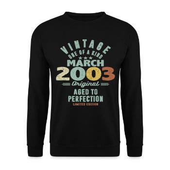 March 2003 - 20 years old - 20th birthday - Unisex Sweatshirt - black - Front - Alina (178cm) & Michal (187cm)