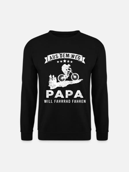 Papa Vater lustiger Spruch Fahrrad fahren Vatertag - Unisex Pullover - Schwarz