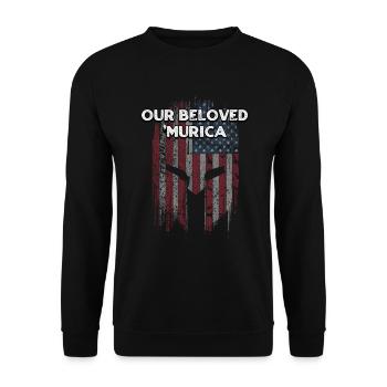 Notre bien-aimé Murica Patriotisme patriotique américain - Sweat-shirt Unisexe - noir - Devant - Alina (178cm) & Michal (187cm)