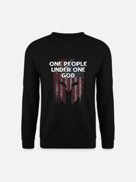 Ein Volk unter einem Gott Patriotischer Amerikaner - Unisex Pullover - Schwarz
