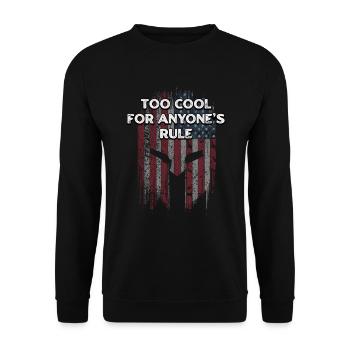 Zu cool für jedermanns Herrschaft Amerikanische sarkastische USA - Unisex Pullover - Schwarz - Vorne - Alina (178cm) & Michal (187cm)