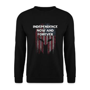 L’indépendance maintenant et pour toujours 4 juillet américain - Sweat-shirt Unisexe - noir - Devant - Alina (178cm) & Michal (187cm)