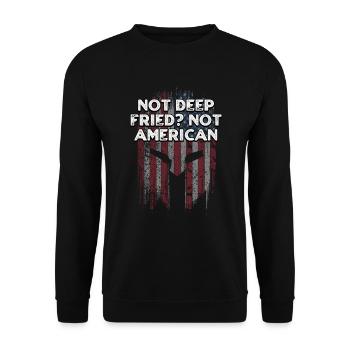 Pas frit Pas américain drôle 4th of July - Sweat-shirt Unisexe - noir - Devant - Alina (178cm) & Michal (187cm)