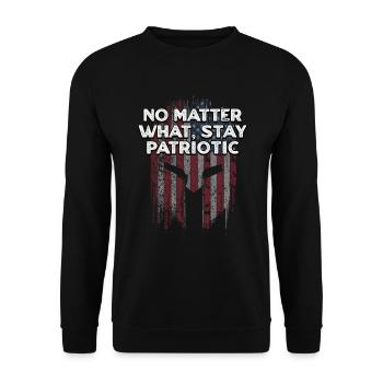 Peu importe le patriotisme américain patriotique États-Unis - Sweat-shirt Unisexe - noir - Devant - Alina (178cm) & Michal (187cm)