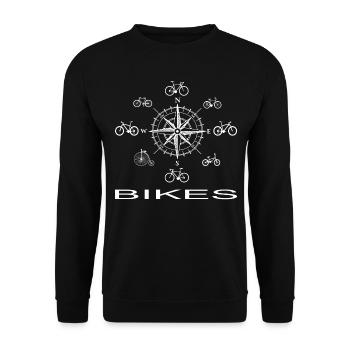Bikes - Unisex Pullover - Schwarz - Vorne - Alina (178cm) & Michal (187cm)