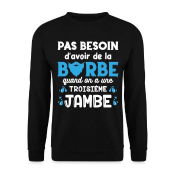 Cadeau Saint Valentin Homme Femme Humoristique - Sweat-shirt Unisexe - noir - Devant - Alina (178cm) & Michal (187cm)