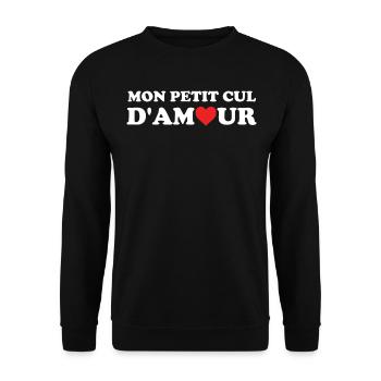 Cadeau Saint Valentin Homme Femme Humoristique - Sweat-shirt Unisexe - noir - Devant - Alina (178cm) & Michal (187cm)
