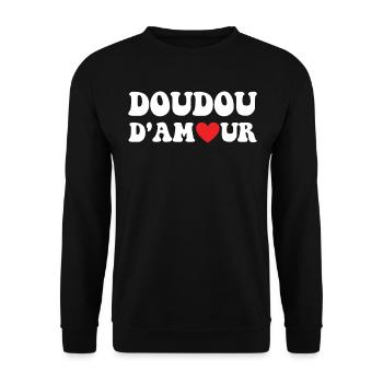 Cadeau Saint Valentin Homme Femme Humoristique - Sweat-shirt Unisexe - noir - Devant - Alina (178cm) & Michal (187cm)