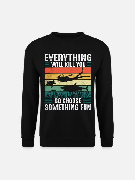23F 0320 bk - Unisex Pullover - Schwarz