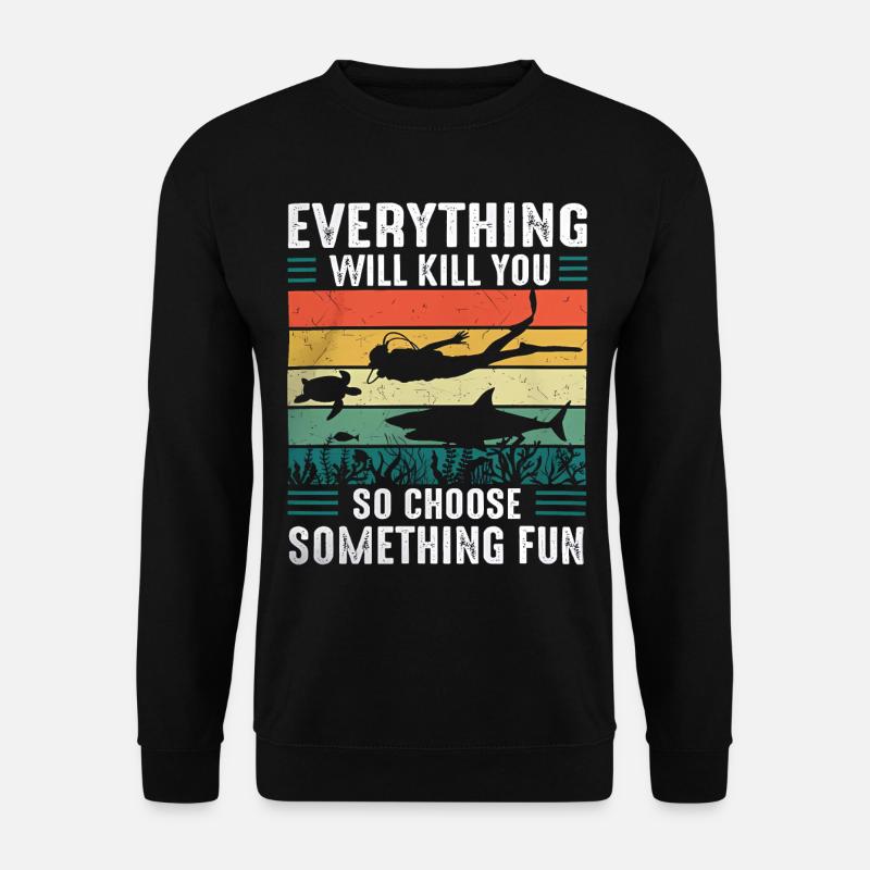 23F 0320 bk - Unisex Pullover - Schwarz