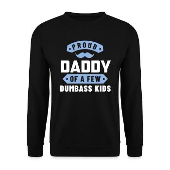 fier papa d’enfants stupides - Sweat-shirt Unisexe - noir - Devant - Alina (178cm) & Michal (187cm)