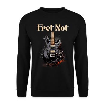 Ärgern Sie sich nicht lustig Zitat Gitarrenlehrer - Unisex Pullover - Schwarz - Vorne - Alina (178cm) & Michal (187cm)