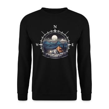 Abenteuer - Unisex Pullover - Schwarz - Vorne - Alina (178cm) & Michal (187cm)