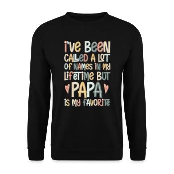 i've been called papa - Unisex Pullover - Schwarz - Vorne - Alina (178cm) & Michal (187cm)