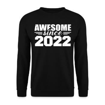 Born in 2022 Vintage Retro Anniversary Gift 2022 - Unisex Sweatshirt - black - Front - Alina (178cm) & Michal (187cm)