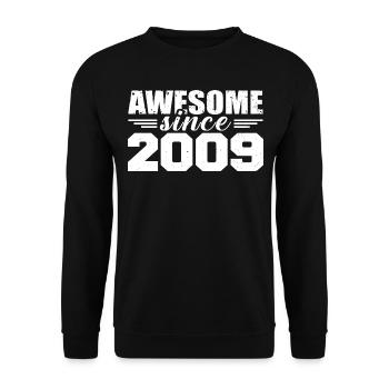 Né en 2009 Vintage Cadeau Anniversaire Rétro 2009 - Sweat-shirt Unisexe - noir - Devant - Alina (178cm) & Michal (187cm)