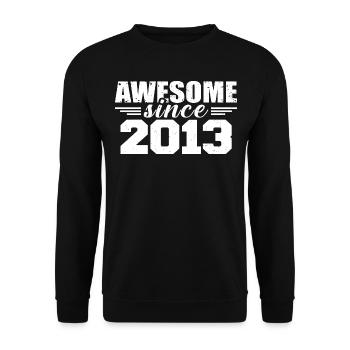 Né en 2013 Vintage Cadeau Anniversaire Rétro 2013 - Sweat-shirt Unisexe - noir - Devant - Alina (178cm) & Michal (187cm)
