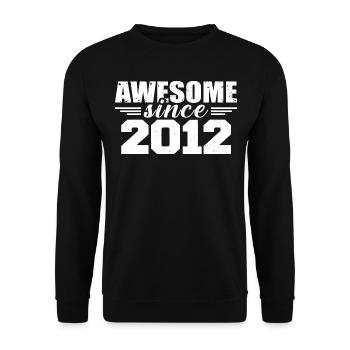 Born in 2012 Vintage Retro Anniversary Gift 2012 - Unisex Sweatshirt - black - Front - Alina (178cm) & Michal (187cm)