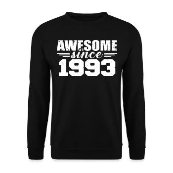 Né en 1993 Vintage Cadeau Anniversaire Rétro 1993 - Sweat-shirt Unisexe - noir - Devant - Alina (178cm) & Michal (187cm)