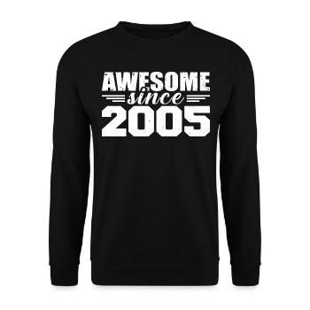 Né en 2005 Vintage Cadeau Anniversaire Rétro 2005 - Sweat-shirt Unisexe - noir - Devant - Alina (178cm) & Michal (187cm)