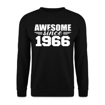 Né en 1966 Vintage Cadeau Anniversaire Rétro 1966 - Sweat-shirt Unisexe - noir - Devant - Alina (178cm) & Michal (187cm)