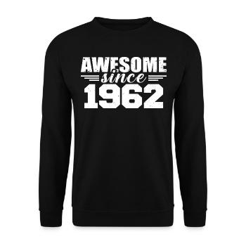 Né en 1962 Vintage Cadeau Anniversaire Rétro 1962 - Sweat-shirt Unisexe - noir - Devant - Alina (178cm) & Michal (187cm)