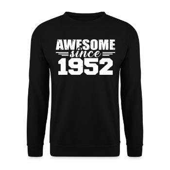 Né en 1952 Vintage Cadeau Anniversaire Rétro 1952 - Sweat-shirt Unisexe - noir - Devant - Alina (178cm) & Michal (187cm)