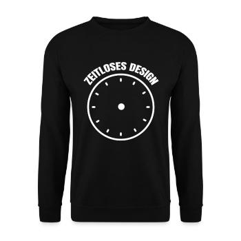 Zeitloses Design - Uhr Handwerk Spaß Uhrmacher - Unisex Pullover - Schwarz - Vorne - Alina (178cm) & Michal (187cm)