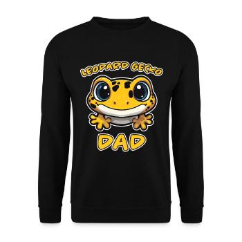 Leopardgecko Spruch Lustiges Leopardgecko Geschenk - Unisex Pullover - Schwarz - Vorne - Alina (178cm) & Michal (187cm)