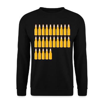 25 Bierflaschen - Bier - 25 Jahre - 25. Geburtstag - Unisex Pullover - Schwarz - Vorne - Alina (178cm) & Michal (187cm)