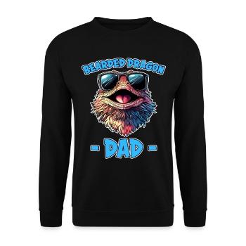 Dragon barbu disant papa drôle dragon barbu cadeau - Sweat-shirt Unisexe - noir - Devant - Alina (178cm) & Michal (187cm)