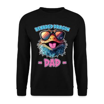 Dragon barbu disant papa drôle dragon barbu cadeau - Sweat-shirt Unisexe - noir - Devant - Alina (178cm) & Michal (187cm)