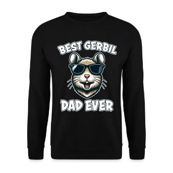 Gerbille disant Gerbil papa Drôle Gerbille Cadeau - Sweat-shirt Unisexe - noir - Devant - Alina (178cm) & Michal (187cm)