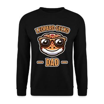 Leopardgecko Spruch Lustiges Leopardgecko Geschenk - Unisex Pullover - Schwarz - Vorne - Alina (178cm) & Michal (187cm)
