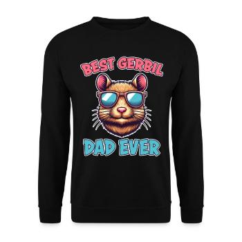Gerbille disant Gerbil papa Drôle Gerbille Cadeau - Sweat-shirt Unisexe - noir - Devant - Alina (178cm) & Michal (187cm)