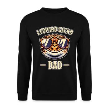 Leopardgecko Spruch Lustiges Leopardgecko Geschenk - Unisex Pullover - Schwarz - Vorne - Alina (178cm) & Michal (187cm)