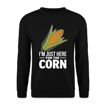 Corn on the cob saying corn funny corn on the cob gift - Unisex Sweatshirt - black - Front - Alina (178cm) & Michal (187cm)