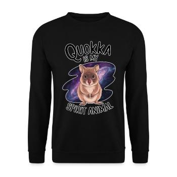 Quokka Disant Australie Drôle Quokka Cadeau - Sweat-shirt Unisexe - noir - Devant - Alina (178cm) & Michal (187cm)