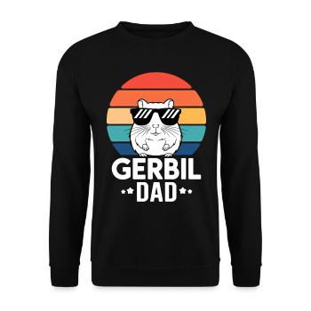 Gerbille disant Gerbil papa Drôle Gerbille Cadeau - Sweat-shirt Unisexe - noir - Devant - Alina (178cm) & Michal (187cm)