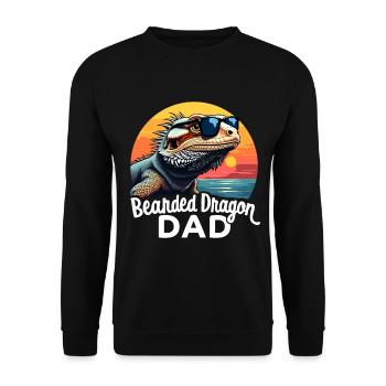 Dragon barbu disant papa drôle dragon barbu cadeau - Sweat-shirt Unisexe - noir - Devant - Alina (178cm) & Michal (187cm)